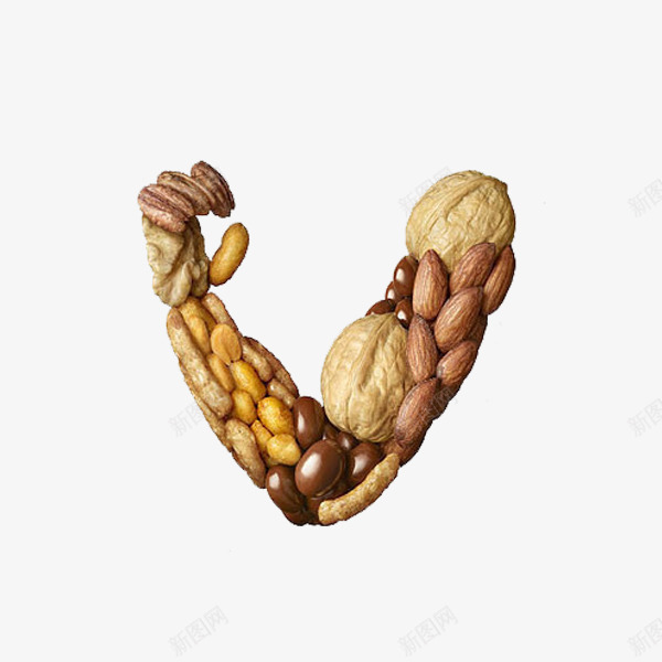 一堆坚果组成的png免抠素材_新图网 https://ixintu.com 健康 坚果 简洁 饮食