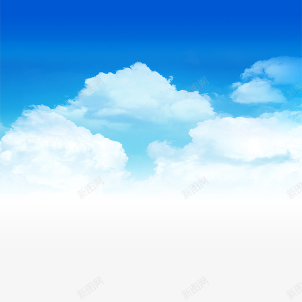 蓝色天空png免抠素材_新图网 https://ixintu.com 白云 简洁 蓝色 装饰