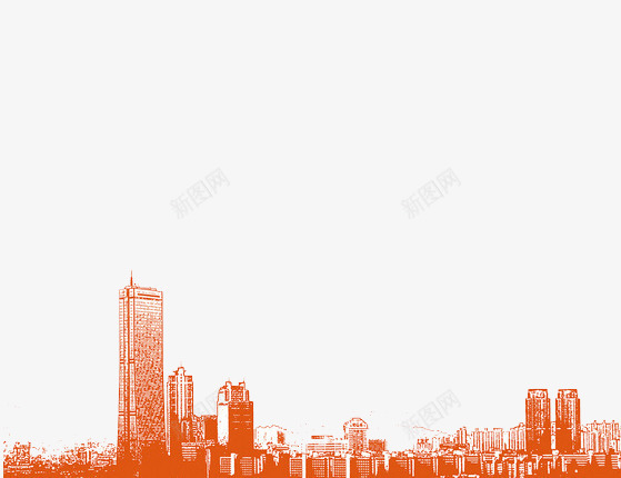 卡通手绘城市建筑剪影png免抠素材_新图网 https://ixintu.com 免扣素材 剪影 卡通 城市建筑 手绘