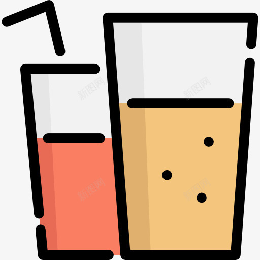 餐馆简洁风格果汁图标png_新图网 https://ixintu.com 新鲜水果汁饮料简笔画 果汁 简洁 简笔画 粗线条 餐馆