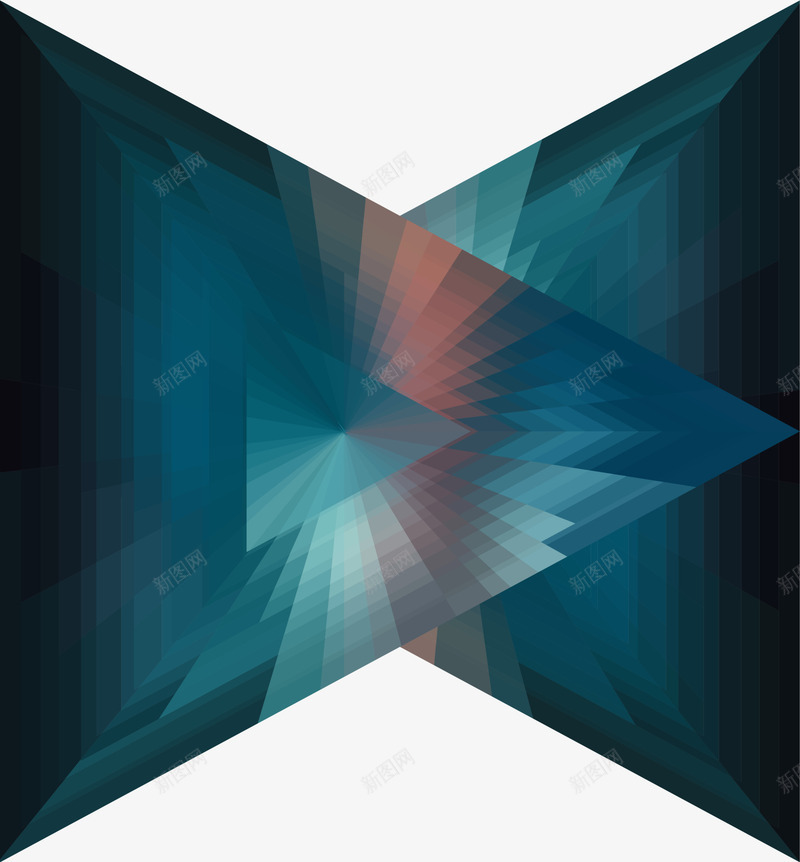 蓝色科幻三角png免抠素材_新图网 https://ixintu.com 三角 图案 科幻 组合 蓝色 边框纹理