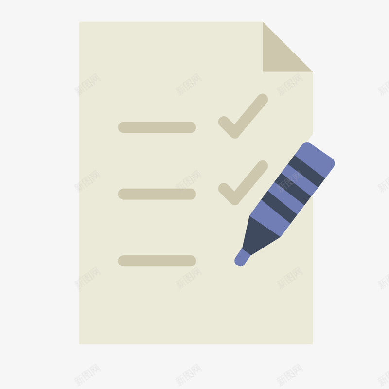 灰色纸张矢量图ai免抠素材_新图网 https://ixintu.com 三角形 商务 扁平化 文件 文具 灰色 画笔 紫色 纸张 矢量图