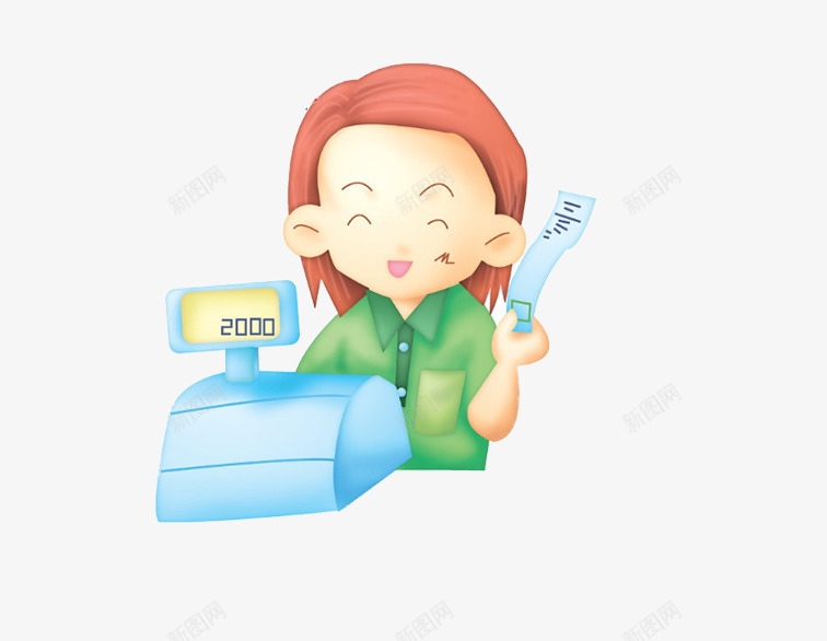 收银员png免抠素材_新图网 https://ixintu.com 卡通手绘收银员 简单的图片 美女收银员图片 背景 背景图片