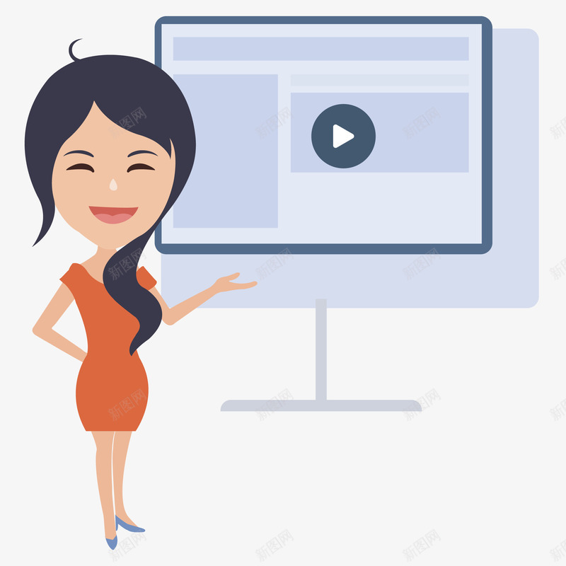 视频企业内部培训矢量图ai免抠素材_新图网 https://ixintu.com 企业内训 企业内训师 企业内部培训 企业培训 培训现场 看视频 美女 矢量图
