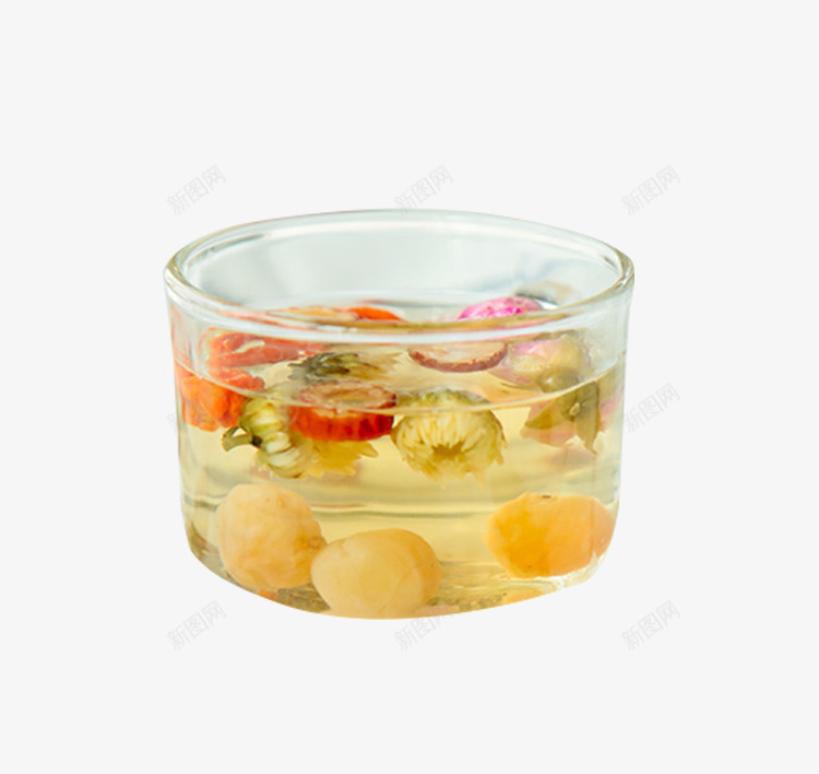 玻璃杯里的花茶png免抠素材_新图网 https://ixintu.com 桂圆红枣茶 滋补桂圆 红枣片 美容