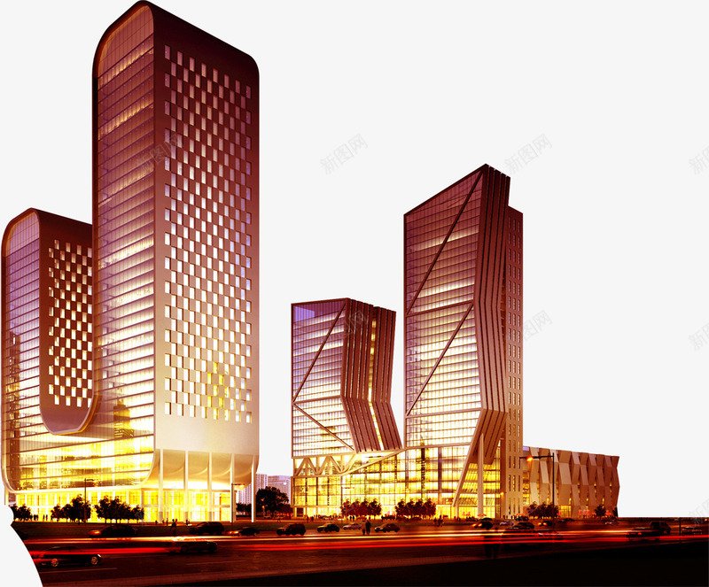 金色城市夜景美丽png免抠素材_新图网 https://ixintu.com 城市 夜景 美丽 金色