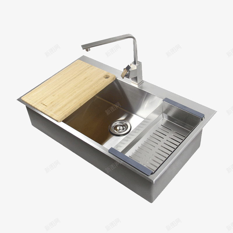 水槽洗碗菜盆单槽png免抠素材_新图网 https://ixintu.com 不锈钢水槽 手工大单槽 欧美水槽 水洗碗菜盆水龙头