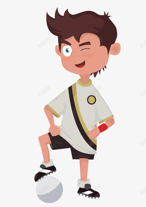 足球扁平化职业卡通png免抠素材_新图网 https://ixintu.com 卡通 扁平化 职业 足球 运动员