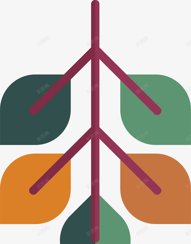 秋天简易的树枝png免抠素材_新图网 https://ixintu.com 元素 树枝 秋天 秋季