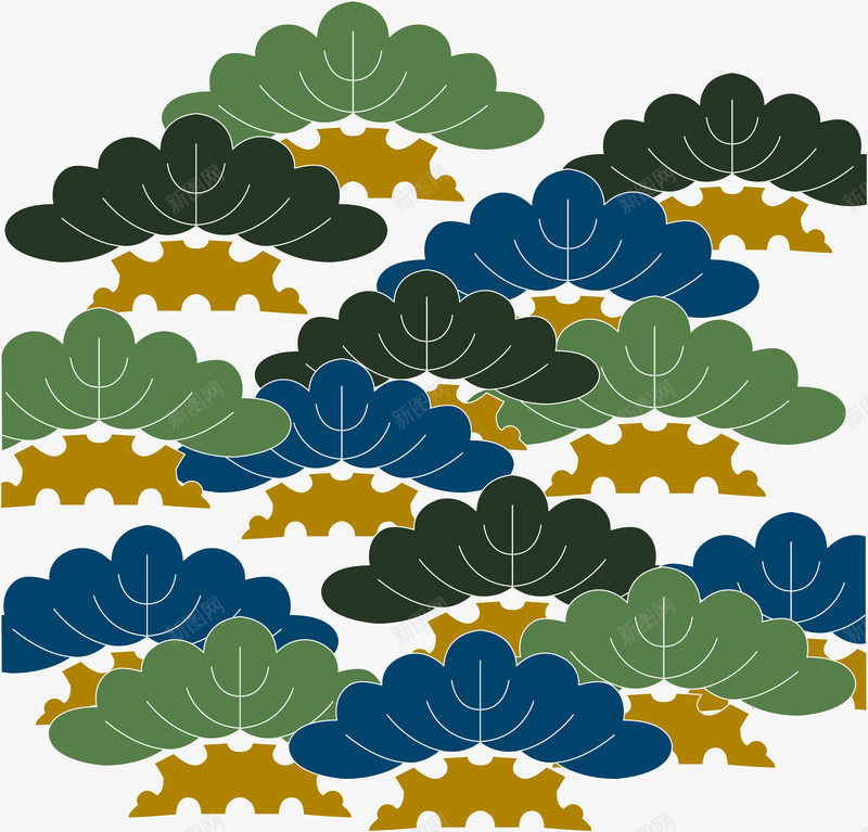 古典日本花卉植物装饰图案矢量图ai免抠素材_新图网 https://ixintu.com 古典日本花卉植物装饰图案 手绘花卉 植物 线性花朵 花卉 花卉植物 矢量图