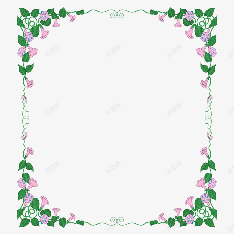 手绘牵牛花花朵png免抠素材_新图网 https://ixintu.com 手绘 手绘牵牛花花朵 牵牛花 花朵 花环