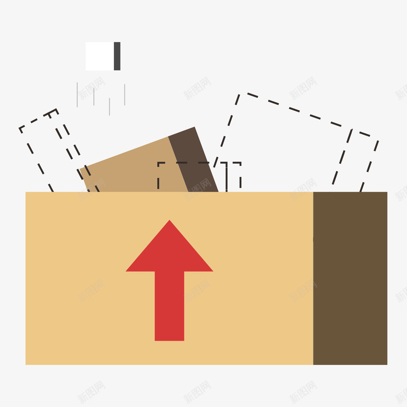 灰色立体上传图标元素矢量图eps_新图网 https://ixintu.com 三角形 上传 卡通图标 商务 灰色 科技 立体 箭头 虚线 矢量图
