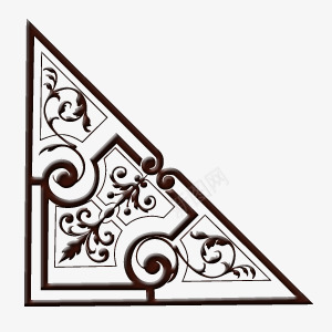 左下角三角形花纹边框png免抠素材_新图网 https://ixintu.com 三角形 左下角 花纹 边框