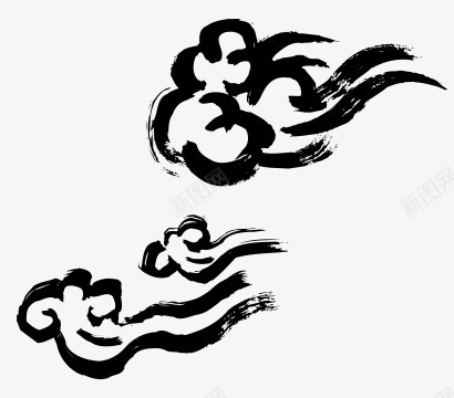 水墨云png免抠素材_新图网 https://ixintu.com 云朵 墨云 墨水 黑色