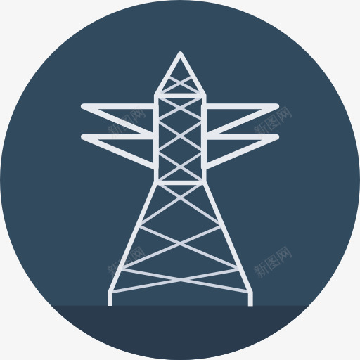 电塔图标png_新图网 https://ixintu.com 塔 工业 建筑与城市 电力 电力线 电塔 能源