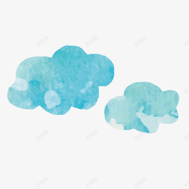 水墨云彩云朵淡蓝色png免抠素材_新图网 https://ixintu.com 云彩 云朵 水墨 水墨云彩 淡蓝色