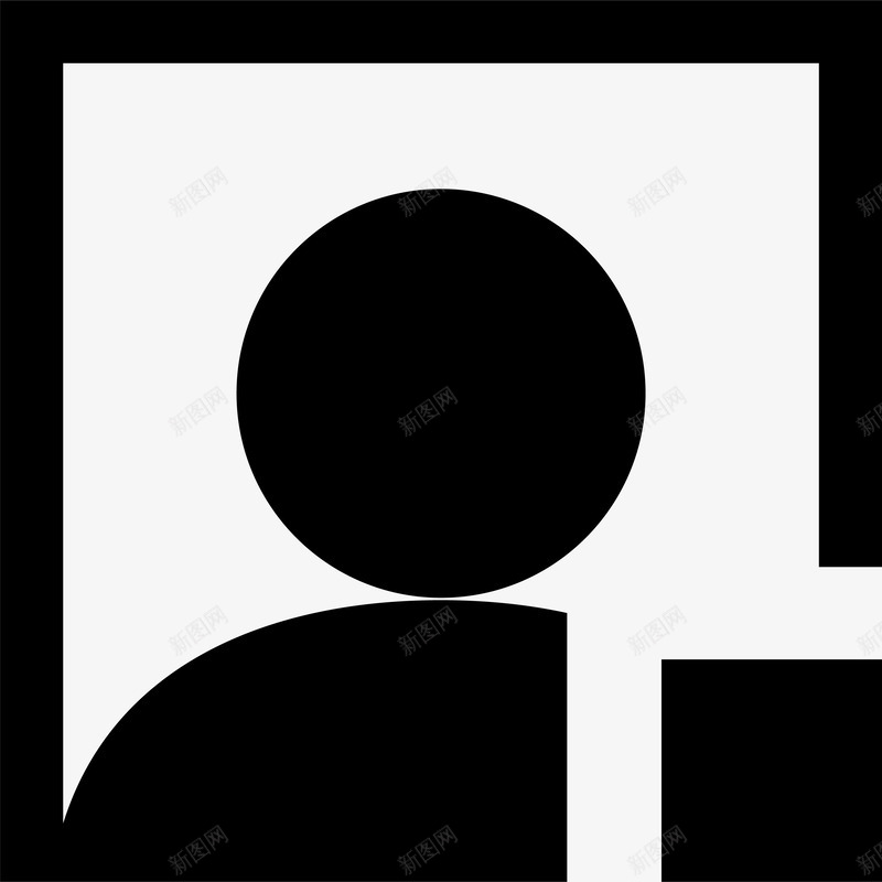 扁平黑色简洁账号管理图标png_新图网 https://ixintu.com 图标 数据后台 设计 账号管理 账号管理图标 黑色图标