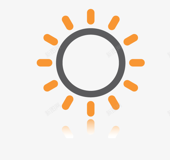 简洁太阳图标png_新图网 https://ixintu.com 图标 太阳 扁平化