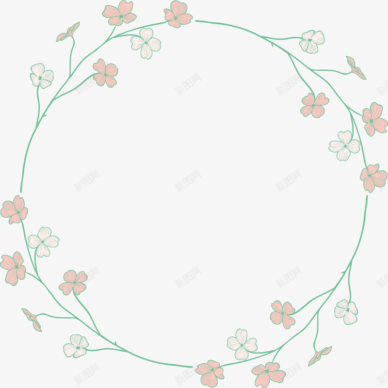 卡通手绘精美的花环png免抠素材_新图网 https://ixintu.com 创意 动漫动画 卡通手绘 简约 精美的花环 艺术