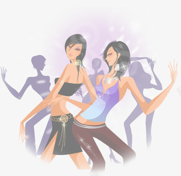 舞蹈夜店狂欢人物美女手绘png免抠素材_新图网 https://ixintu.com 人物 狂欢 美女 舞蹈