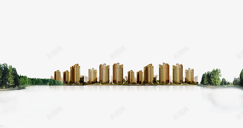现代科技建筑群png免抠素材_新图网 https://ixintu.com 城市 建筑 科技 繁华