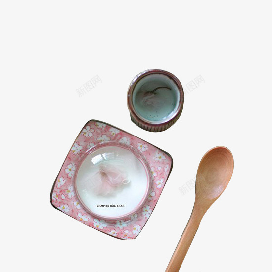 樱花水信玄饼png免抠素材_新图网 https://ixintu.com 产品实物 木勺 樱花