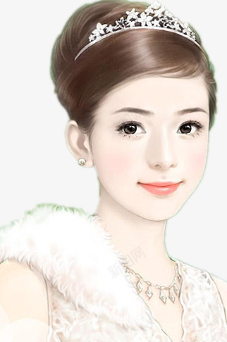 手绘发髻头饰美女png免抠素材_新图网 https://ixintu.com 发髻 头饰 手绘 美女