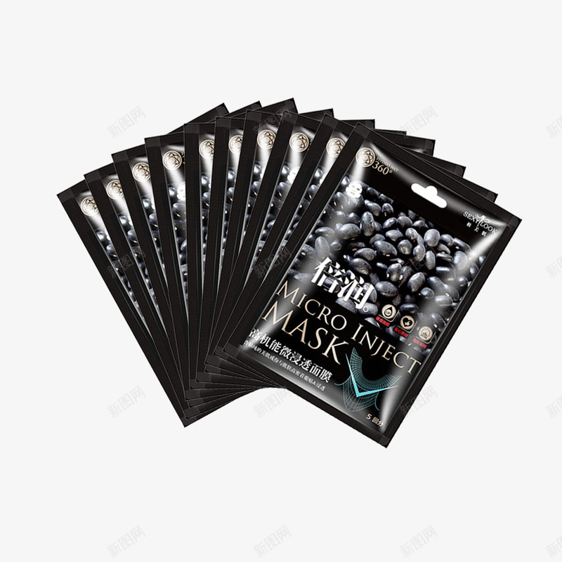 倍润黑豆水亮微浸透隐形面膜png免抠素材_新图网 https://ixintu.com 产品实物 倍润 美容 面膜 黑豆水亮微浸透隐形面膜