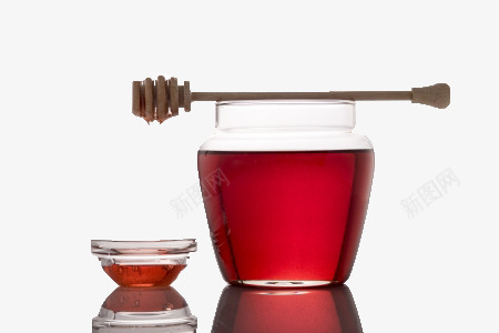 玻璃罐里的蜂蜜png免抠素材_新图网 https://ixintu.com 养生 美容 补品