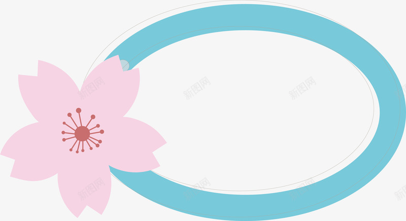 简约可爱樱花边框png免抠素材_新图网 https://ixintu.com 促销边框 卡通边框 樱花边框 矢量边框 边框