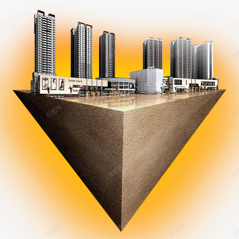 现代立体建筑物png免抠素材_新图网 https://ixintu.com 商业圈 城市 建筑物 房地产 椎体 现代 立体 都市 高楼大厦