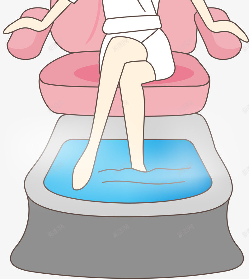 卡通美容女孩png免抠素材_新图网 https://ixintu.com 卡通女孩 护理 洗浴 睡衣 美丽 美容