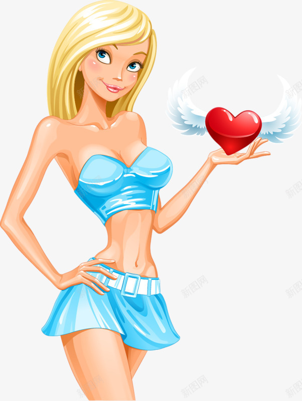 诱惑金发美女png免抠素材_新图网 https://ixintu.com 性感 手绘 手绘西方美女素材 时尚 欧美女孩图案 金发美女