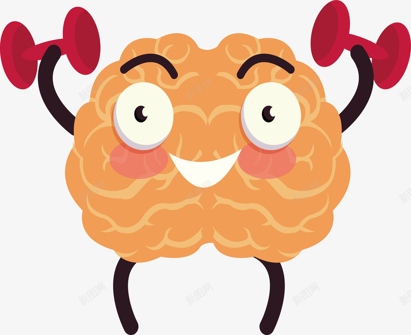 举哑铃的大脑矢量图ai免抠素材_新图网 https://ixintu.com 举哑铃 人类大脑 大脑 大脑漫画 矢量png 矢量图 运动 运动大脑