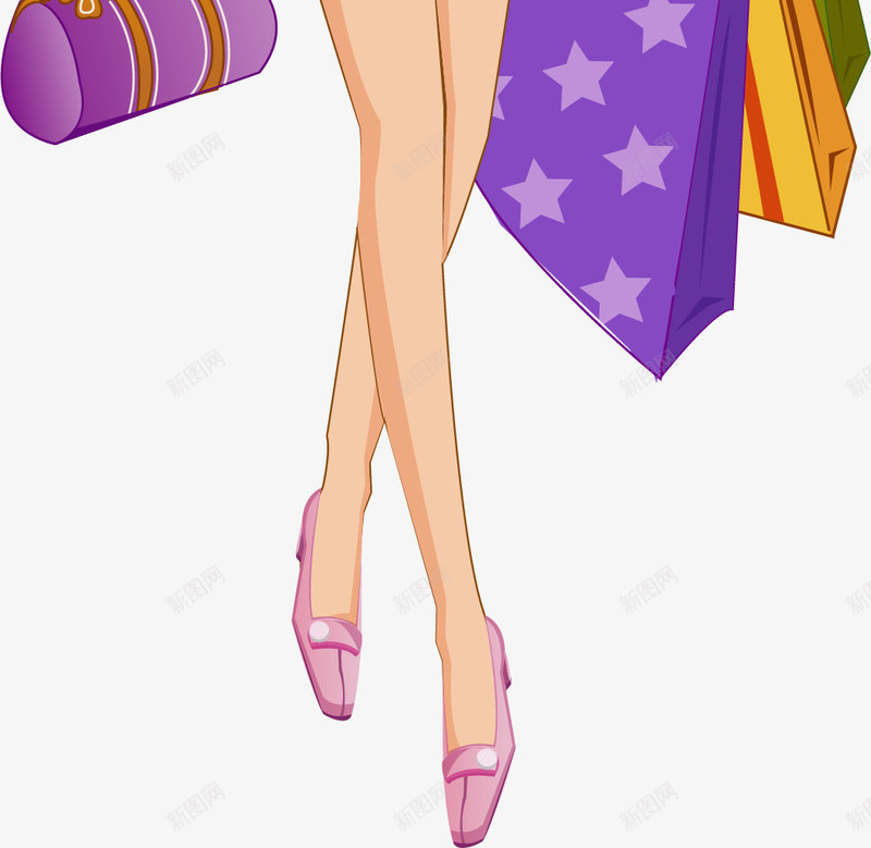 手绘长裙美女png免抠素材_新图网 https://ixintu.com 手绘 时尚 长裙美女