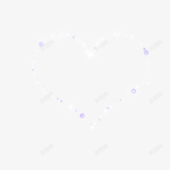 炫光星光心形png免抠素材_新图网 https://ixintu.com 心形 星光 炫光
