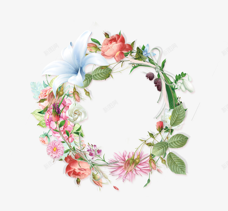 花束花环png免抠素材_新图网 https://ixintu.com png 素材 花 花束 花环