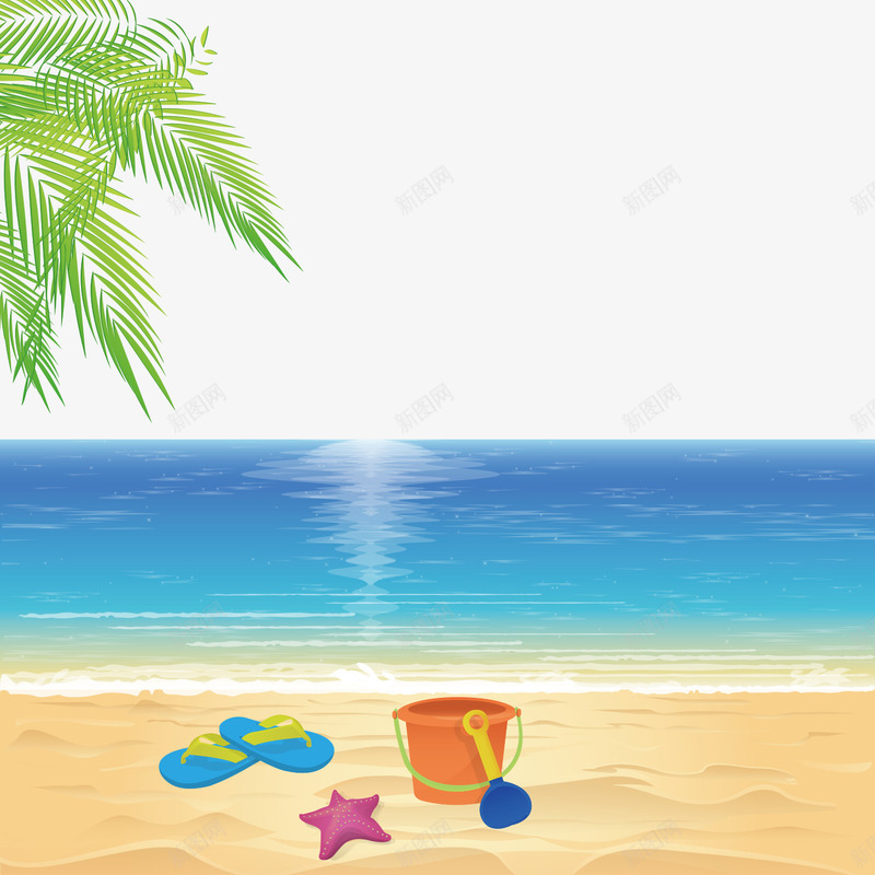 卡通夏天沙滩矢量图ai免抠素材_新图网 https://ixintu.com 休闲 冲浪 卡通 夏天 大海 孩子 沙滩 渡假 蓝天 运动 矢量图