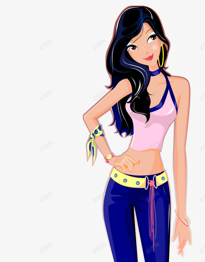 时尚健身美女商业购物美容png免抠素材_新图网 https://ixintu.com 健身美女 时尚美女 美容