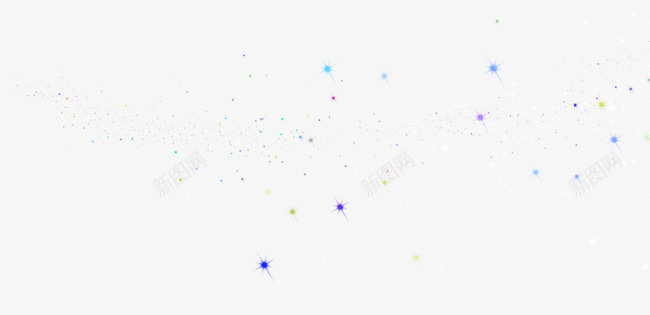 散落的星光png免抠素材_新图网 https://ixintu.com 圣诞之星 彩色 星光 白色 蓝色