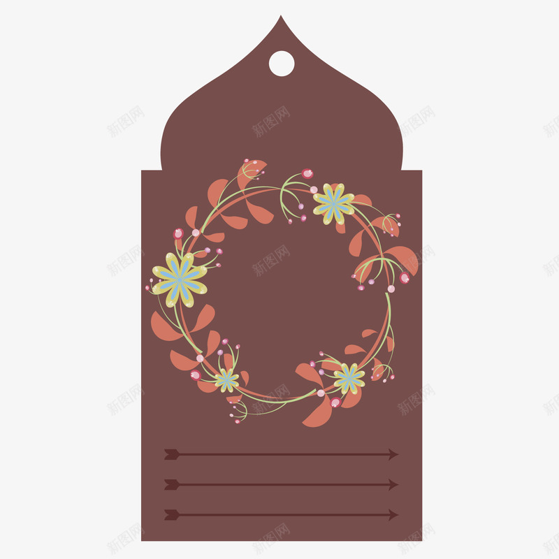 服饰商标png免抠素材_新图网 https://ixintu.com 卡通吊牌 吊牌设计 商业 商标 服装吊牌 花环 衣服吊牌 装饰