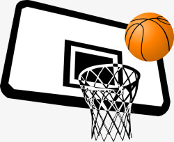 篮球和篮球架素材
