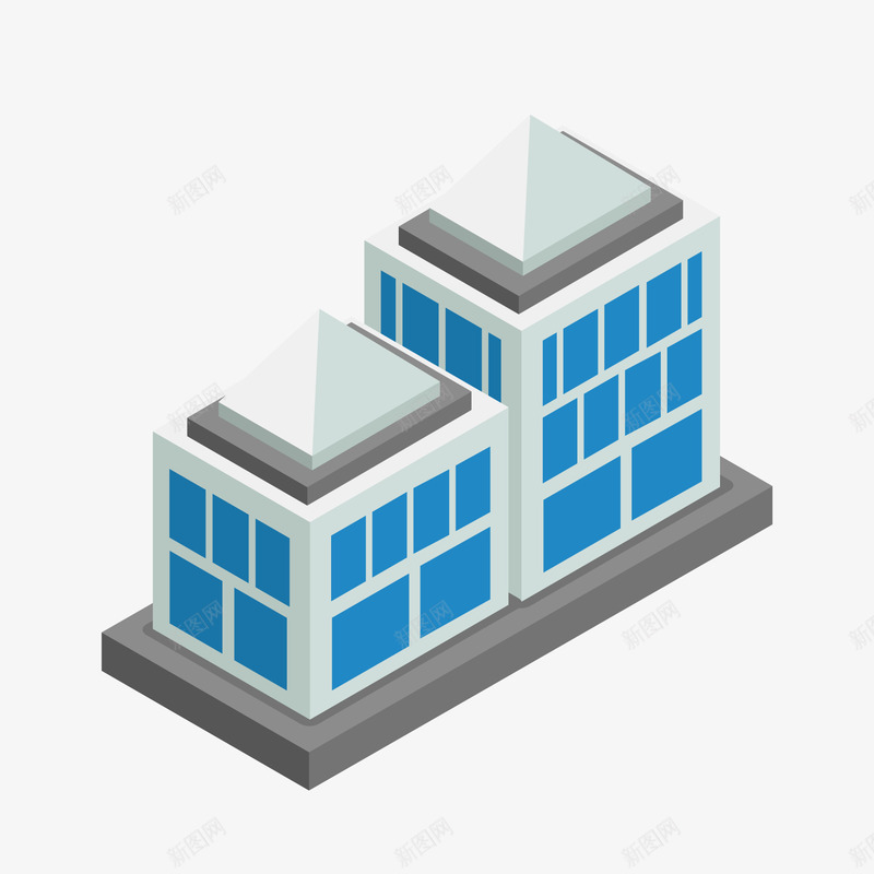 卡通城市建筑物矢量图ai免抠素材_新图网 https://ixintu.com 卡通 城市 建筑物设计 房子设计 立体 矢量图
