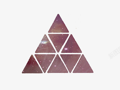 紫色星空三角图标图标