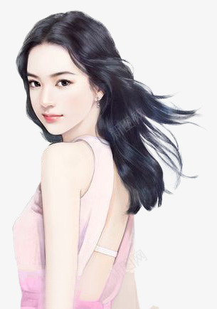手绘白裙子时尚美女png免抠素材_新图网 https://ixintu.com 手绘白裙子 时尚美女 白裙子
