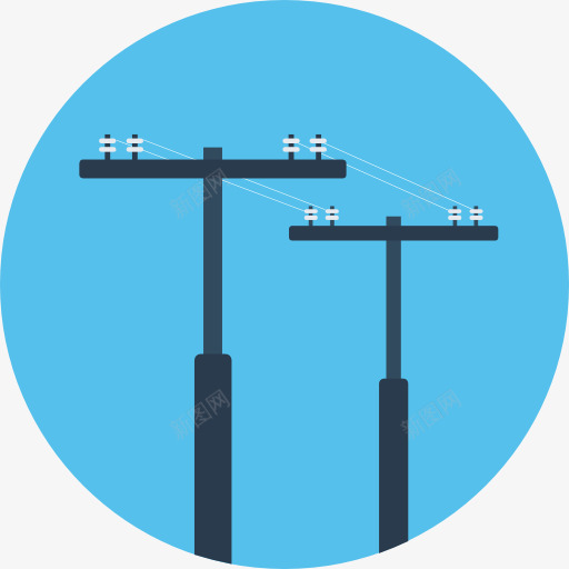 电塔图标png_新图网 https://ixintu.com 塔 工业 建筑与城市 电力 电力线 电塔 能源