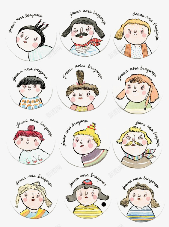 女生头像图标png_新图网 https://ixintu.com 卡通女孩头像 外国女孩 女孩LOGO 手绘女生头像 欧美女孩