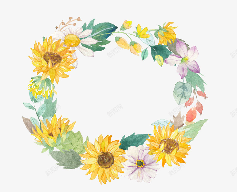 小清新手绘花环边框系列png免抠素材_新图网 https://ixintu.com 小清新 手绘 方形花环 植物边框 淡雅文艺 简约风