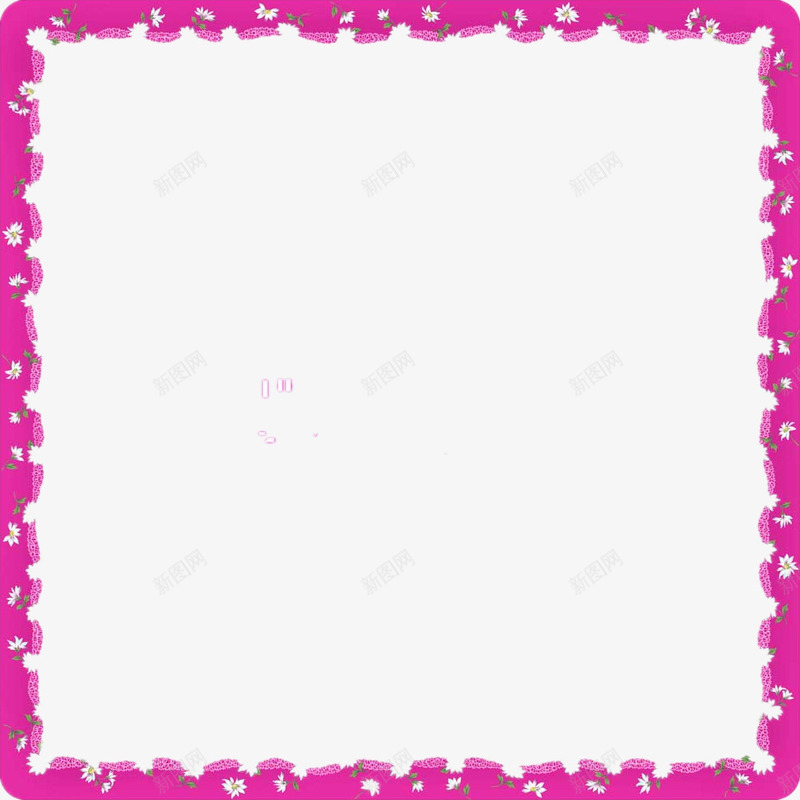 简洁玫红边框png免抠素材_新图网 https://ixintu.com 二维码 玫红 简洁 边框