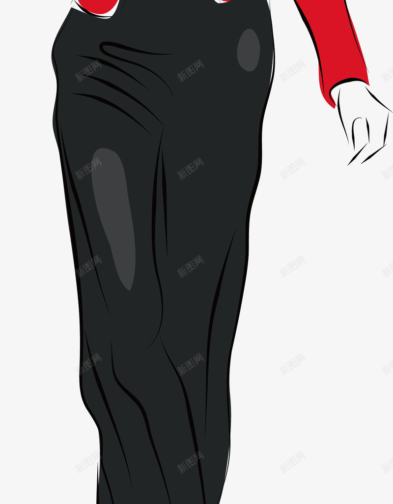 红色长裙png免抠素材_新图网 https://ixintu.com 卡通女人 卡通美女漫画 女人 女性 女性插画 性感女人 时尚女性 裙子 长裙 长裙飘飘